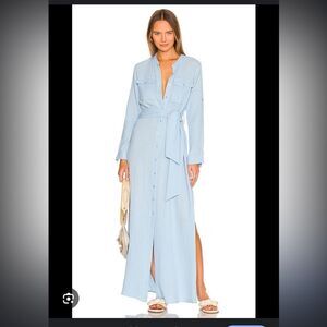 Jonathan Simkhai Swim Ester dress horizon blue XS cotton Revolve